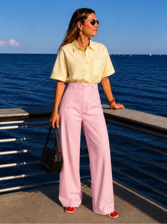 Zara Tops - NEW (TWO PIRCE SET ) ZARA POPLIN SHIRT AND PANTS SIZE XS and M
🚨NO DISCOUNT